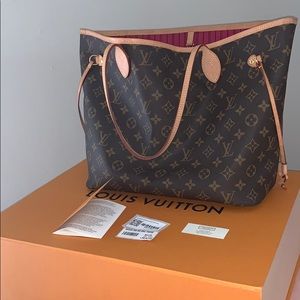 Authentic Monogram Louis Vuitton Neverfull